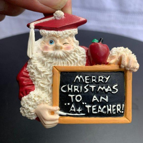 Merry Christmas to an A+ Teacher House of Lloyd Christmas Tree Ornament - 1985 - Picture 2 of 6